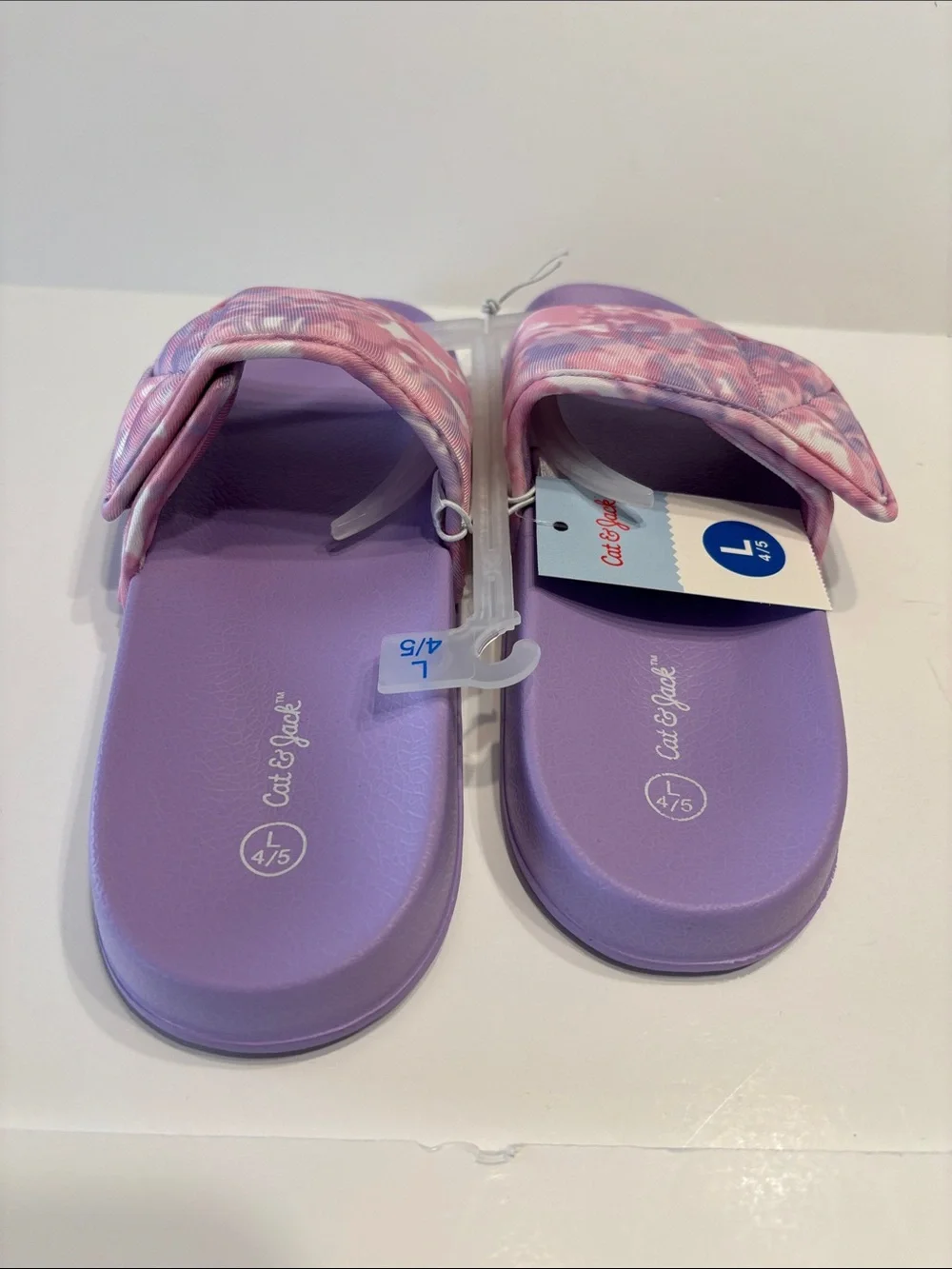 Cat & Jack Girl's Kris Purple Sport Slide Sandal